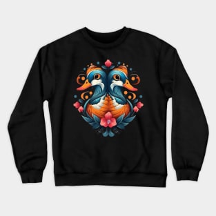 Mandarin Duck Valentine Day Crewneck Sweatshirt